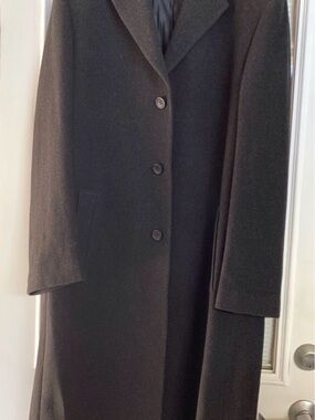 Ferrecci Collection Men’s Charcoal Gray Long Overcoat 3 Button Notch Lapel Lined